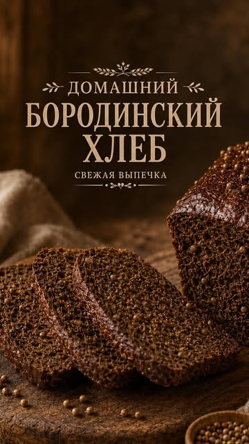 Домашний бородинский хлеб